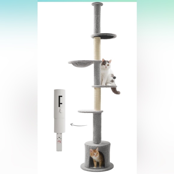 BNIB Made4Pets Floor to Ceiling Cat Tree 93-106'' - Picture 1 of 10